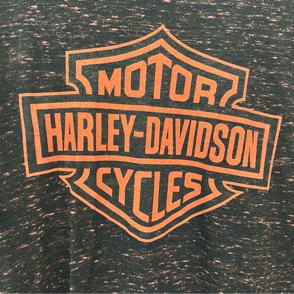 Harley Davidson tee shirt New York City black orange skull size large - Picture 4 of 7
